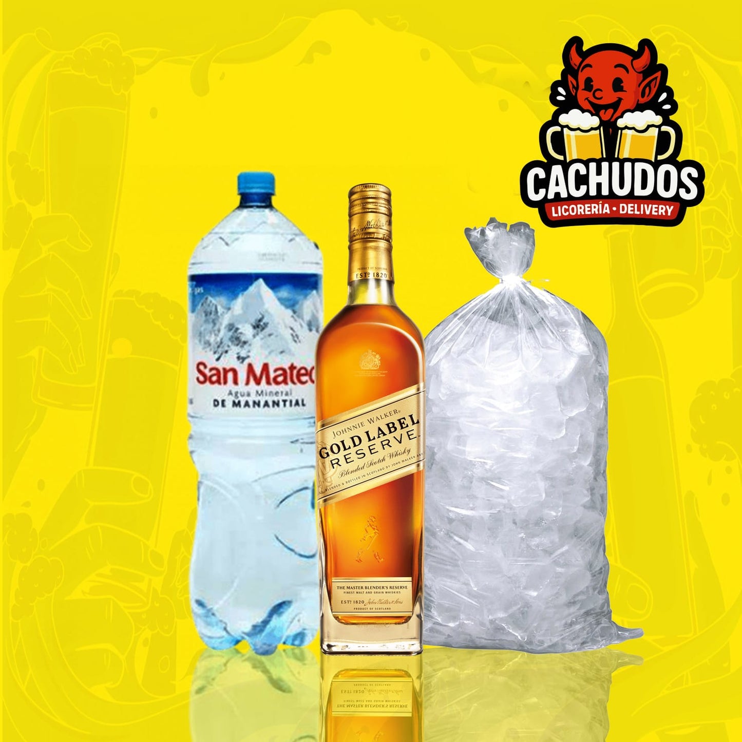 Combo Johnnie Walker Gold Label 750ml