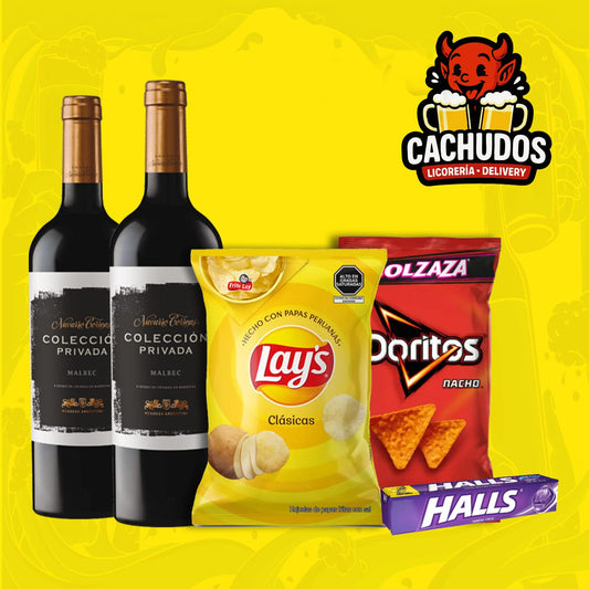 Combo Doble Navarro Correas Coleccion Privada Malbec 750ml