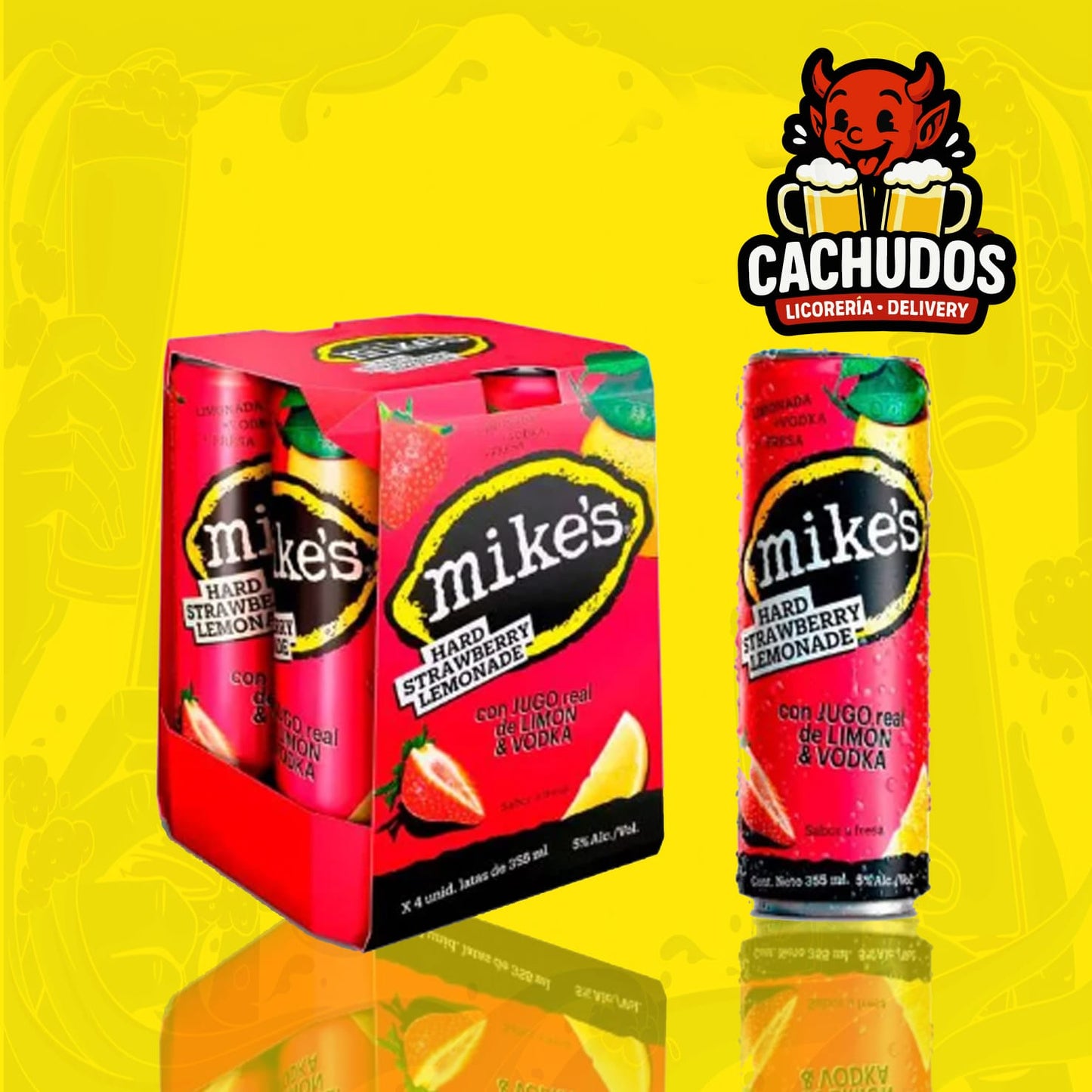 4 Pack Mikes Strawberry Lemonade 335ml